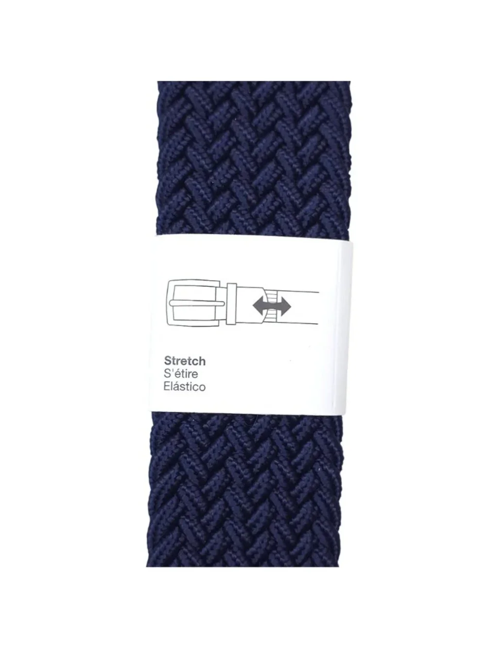 Nike Mens Stretch Braided Golf Belt Small 30-32 Navy Blue With Gunmetal Buckle